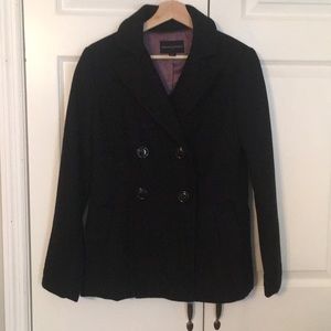 Banana Republic black peacoat - EUC - size Small